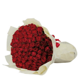 Valentine 101 Red Roses Bouquet by Flowervista – Red roses for online delivery in Karachi.