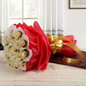 Rocher Romance bouquet of Ferrero Rocher chocolates. Perfect for any occasion, with same day delivery in Karachi.