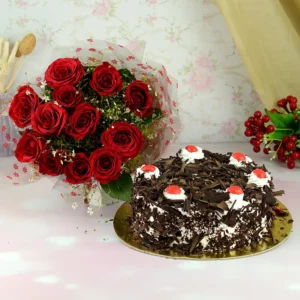 same day delivery karachi :flower & cake combo