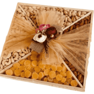 Four-section dry fruits box, send gifts to Karachi with fast online delivery