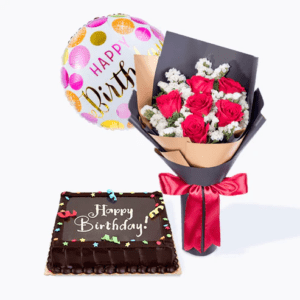 Roses & Radiance Birthday Bundle:Online Delivery Karachi