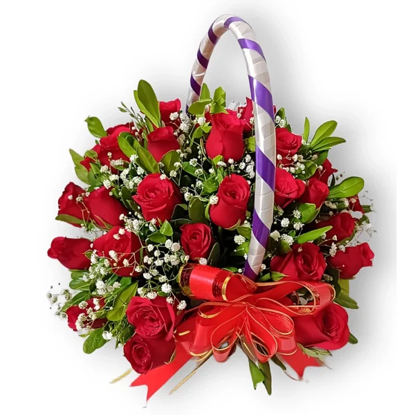 40 Rin karachi Red Roses Basket-online delivery