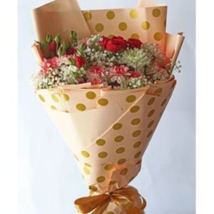 Crimson Fiesta bouquet, send flowers to Karachi with same-day online delivery