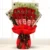 Rose Choco Bouquet with 12 fresh red roses, gypsophilia, KitKat chocolates, and greeting card for same day flower delivery in Karachi