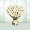 99 White Roses Bouquet