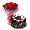 Florakes bouquet and cake combo with fresh flowers and delicious cake for celebrations in Karachi