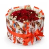 Kinder chocolate arrangement with roses to surprise loved ones on every occasion in Karachi