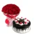 Memory Mingle combo with 100 roses and 1kg Black Forest cake for birthdays and special occasions in karachi
