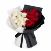 Pure Love Bouquet red and white roses arrangement perfect for Anniversary & Love moments same-day delivery in Karachi