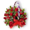 40 Red Roses Basket Arrangement – a romantic Mother’s Day floral gift with vibrant roses and elegant basket presentation, delivery in Karachi.