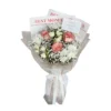 Blushing Bloom Mother's Day bouquet with pink roses and white blooms, perfect gift with online delivery in Karachi.