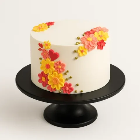 Anniversary Elegance Cake with floral design — perfect surprise for wife in Karachi with free delivery. Order now to show your love.