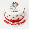 Cute couple anniversary cake – fresh, romantic, delicious with free doorstep delivery in Karachi