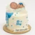 Dreamy Blue Skies Baby Cake with clouds and baby topper, perfect for celebrating new arrivals. Send to Karachi for a sweet surprise!