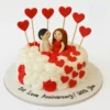 Celebrate your first anniversary with Love in Layers cake, available for online delivery in Karachi with free delivery.
