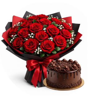 Flowers and cake combo delivery in Karachi – send gifts to Karachi for birthdays and special occasions