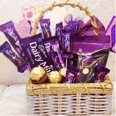 Dairy Milk Chocolates Basket